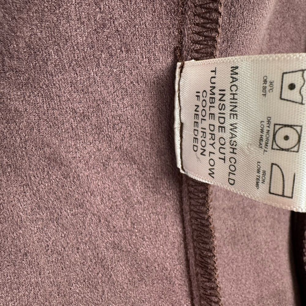 Eden society mauve soft Moto Jacket with Asymmetrical Zipper women’s large - Picture 4 of 15